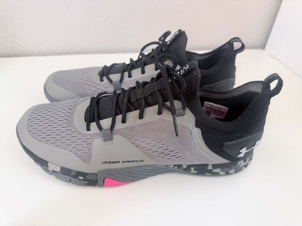 Under Armour Tribase Reign 4 Gray Black Sneakers